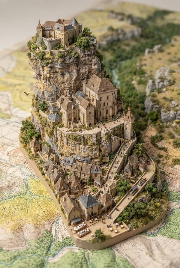 Diorama de Rocamadour